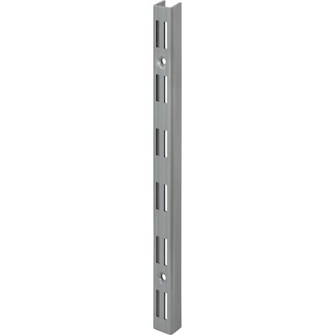 TrendLine Wandschiene 2-reihig grau 100 x 2,5 cm Wandschiene (1/2)