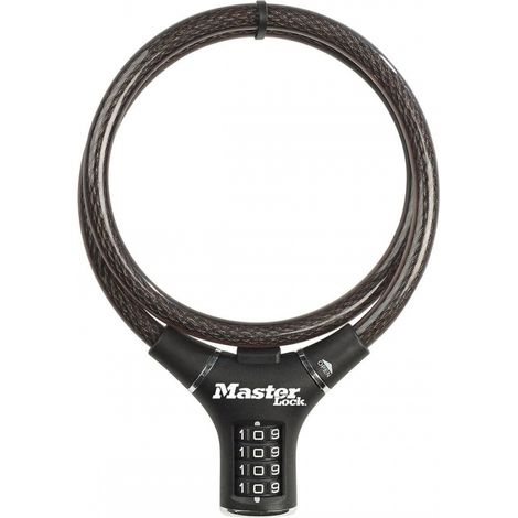 Cable de bloqueo de bicicleta, MASTER LOCK, L.0,9 m x diámetro 12 mm MASTER LOCK (1/2)