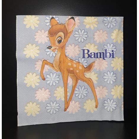 Tovaglioli carta monouso Disney Bambi 200 pz 33x33 cm festa di compleanno bambini