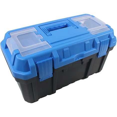 Boîte à outils de 38 cm (15 pouces) - Petite boîte à outils en plastique - Rangement et organisation avec plateau amovible - Quincaillerie pour la maison (1/5)
