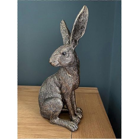Ornement Lièvre Doré, Lapin Assis Finition Antique-- (1/5)