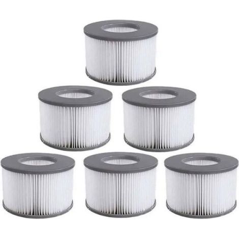 Cartouche Filtrante - Ø 10,8 x H 6,7 cm - Pour Spa Gonflable - Lot de 6 (1/2)
