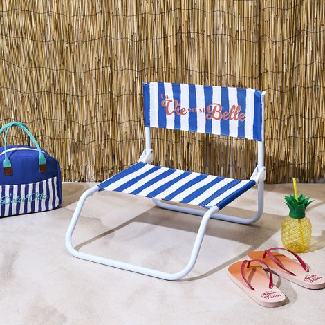 Chaise - Home Deco Factory - Dolce Vita - Pliable - Bleu