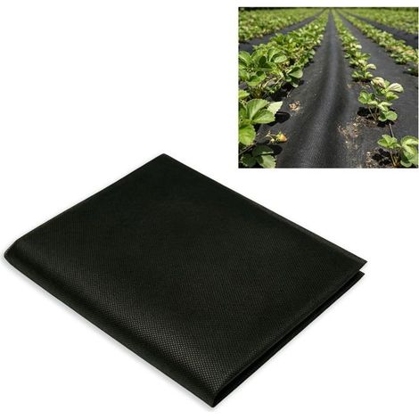 Toile Anti-Mauvaises Herbes De Jardin, Résistante Aux Uv, Perméable À L'Eau, 1 X 10 M[RD156] (1/5)