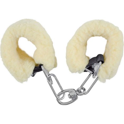 Pastoie in nylon con imbottitura in pelliccia sintetica