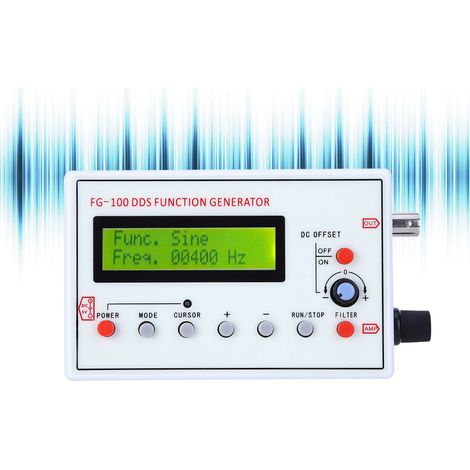 Générateur de fonctions FG-100 DDS, fréquence sinusoïdale 1 Hz–500 kHz, compteur, générateur de signal source, instrument de mesure (1/5)