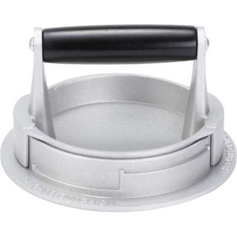Presse À Hamburgers - Fonte D'aluminium Antiadhésive - 14 Cm - Réglable 125/150/225 G - Poignée Bois - 1 Pièce (1/5)