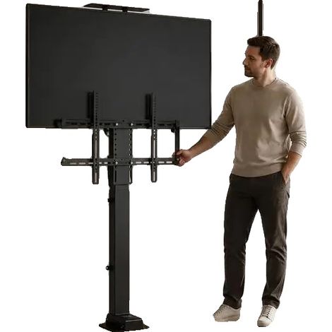 Support TV, Réglable Motorisé, Compatible avec Écrans de 32 à 70 Pouces, noir (1/2)