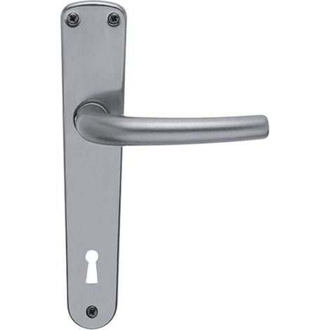 Maniglia su placca Ø90 mm omega all.argento