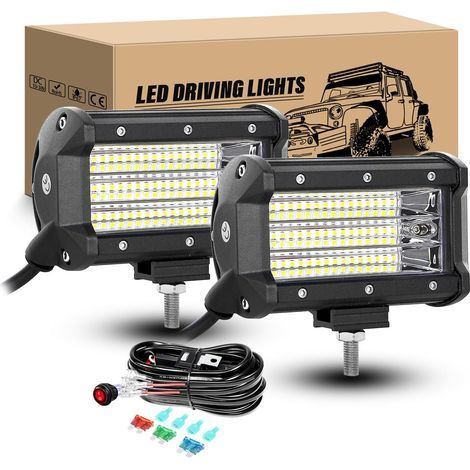 LED-Flutlichtstrahler, 13 cm, 135 W, 6000 K, wasserdicht, 12-V-Anschlussset, für PKW, LKW und Traktor (1/5)