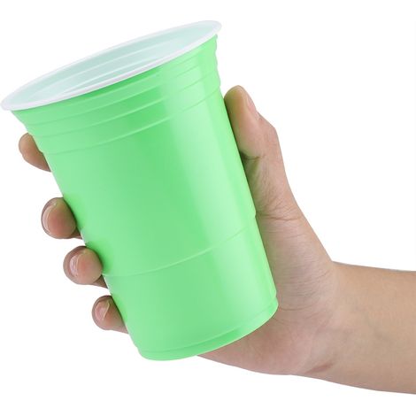 Ensemble de Beer Pong avec 25 Tasses Vertes - Jeu de Société pour Fêtes (1/5)