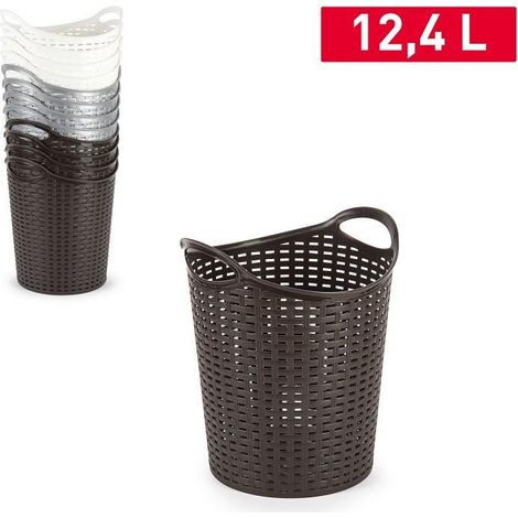 Cestino Organizer Multiuso Effetto Rattan 12,4 Litri 28,5 x 33,5 cm Vari Colori (1/2)