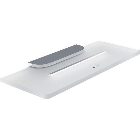 Nimco Nikau étagère de salle de bain avec trous, chromée, 30 cm NK X430-26 (1/3)