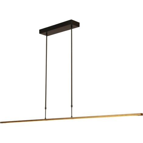Lampe suspendue noire Real 2 160cm avec de l'or - 2777-GL-P-DW