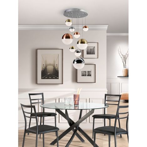 LÁMPARA DE TECHO COLGANTE 9L LED SPHERE COL.Ø50 DIM (1/2)