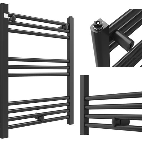 Radiateur Salle de Bain Granitan Puerto 50x70cm Noir Chauffage Échelle 378W (1/5)
