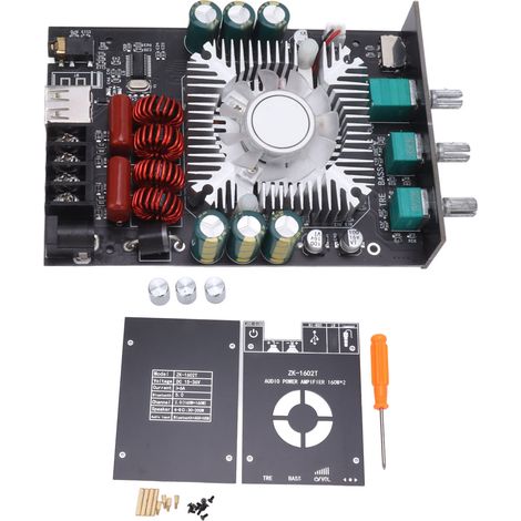 Module Amplificateur Audio Bluetooth HD, Réglage Grave/Aigu, Alimentation DC 15-36V pour Haut-parleurs (1/5)