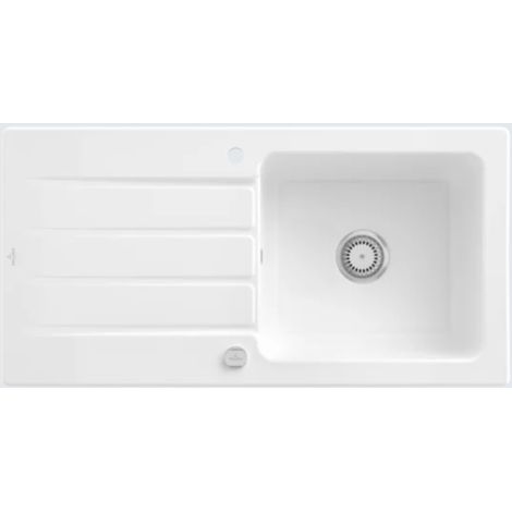 Villeroy & Boch Architectura - Keramikspüle 100x51 cm mit Ablaufgarnitur, CeramicPlus, alpinweiß 336002R1 (1/5)