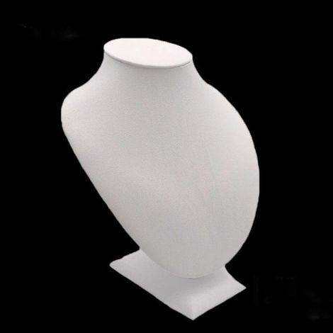 Présentoir à bijoux en velours noir pour collier ras du cou, support de collier en velours (blanc-B) (1/5)