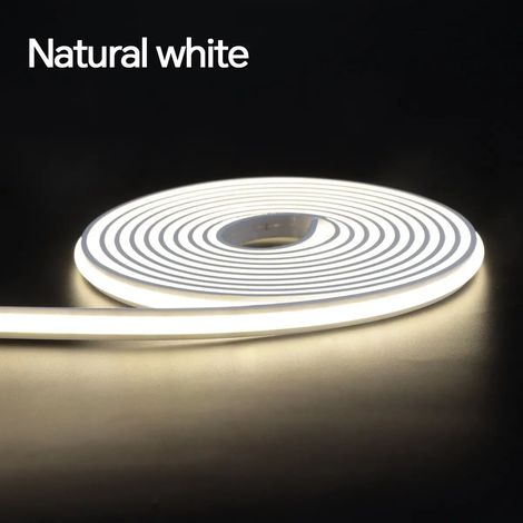 (Lumière naturelle, 2 m) Bande LED COB WiFi 24 V avec ruban silicone néon, intensité variable, compatible avec Alexa, Echo et Google Home. (1/5)