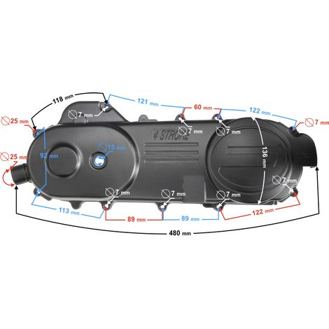 Cache-moteur 460 pour scooter 4T (1/3)