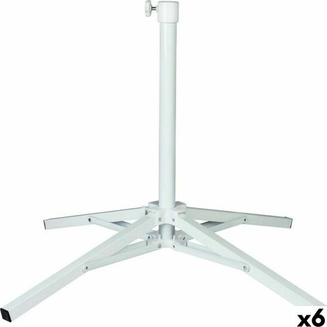 Fuß für Sonnenschirm Aktive Weiß Metall 65 x 60,5 x 65 cm (6 Stück)