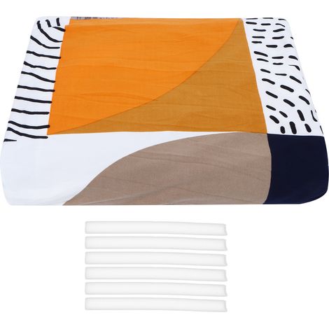 Copridivano 1 Posto – Tessuto Poliestere Elastico con Motivo Geometrico, Morbido e Resistente alle Macchie, Lavabile 30°C – Design Moderno – Ideale per Soggiorno e Protezione Animali (1/5)