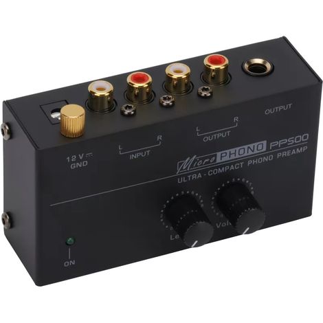Préamplificateur phono ultracompact PP500 avec contrôle du volume Noir M4S6 (1/3)