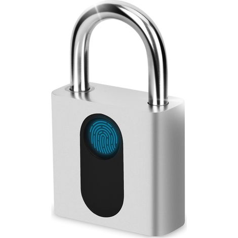 Cadenas intelligent à empreinte digitale, serrure de porte sans clé, étanche, rechargeable, sécurité pour la maison (1/5)