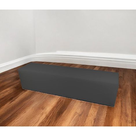 Dmora - Puf Apecchio, Sillón multiusos, Puf, Puf reposapiés, Made in Italy, 180x40 h42 cm, Gris (1/3)