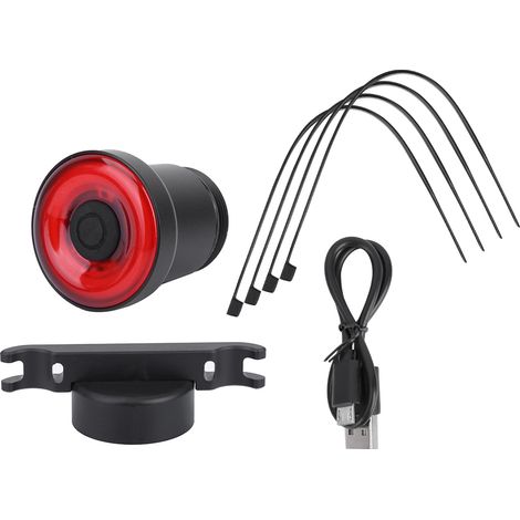 Feu arrière vélo intelligent USB, capteur de freinage, lampe stop cyclisme, accessoire vélo rechargeable (1/5)