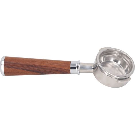 58-mm-Edelstahl-Siebträgergriff, abnehmbarer Boden, 3 Halterungen, für Nuova-Kaffeemaschinen, Rosenholz-Finish (1/5)