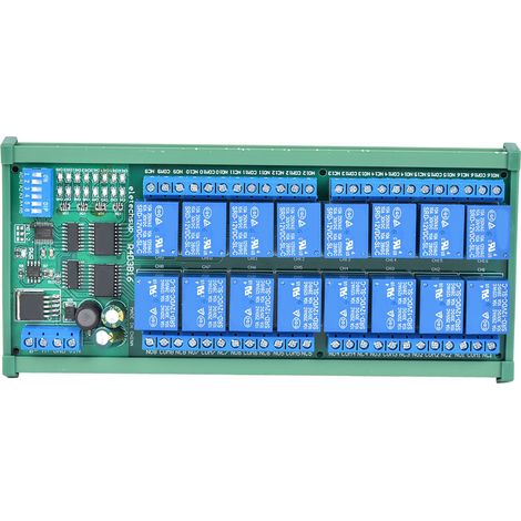 Module d'extension électrique PLC relais RS485 12 V à 6 canaux pour télécommande de protocole RTU R4D3B16-R avec boîte sur rail DIN