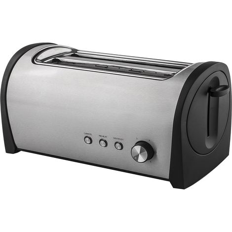Toaster aus Edelstahl, 2 Schlitze, 1400 W, Küche