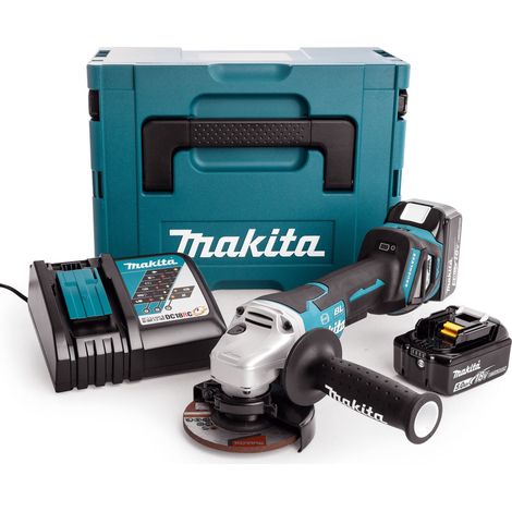 Makita DGA467RTJ 18v Cordless Brushless 115mm Angle Grinder Padde Switch Makpac (1/4)