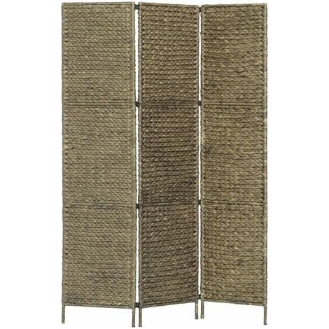Biombo divisor 3 paneles jacinto de agua marrón 116x160 cm vidaXL (1/5)