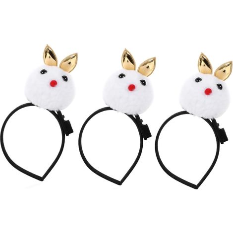 1ensemble Bandeaux Lumineux Peluche De Lapin pour Pâques Accessoires De Cheveux Colorés pour Femmes (1/5)