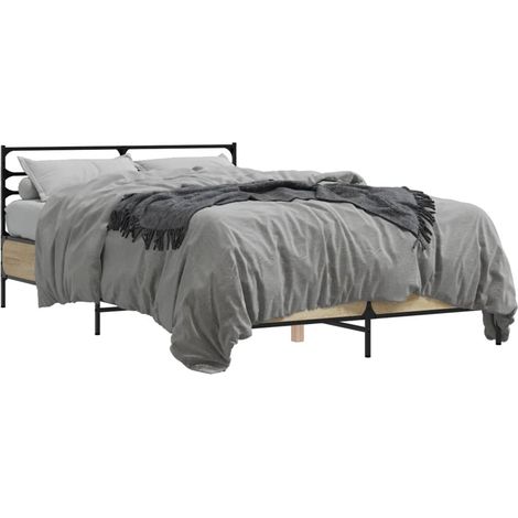 Maison Exclusive - Bettgestell Sonoma-Eiche 120x190 cm Holzwerkst