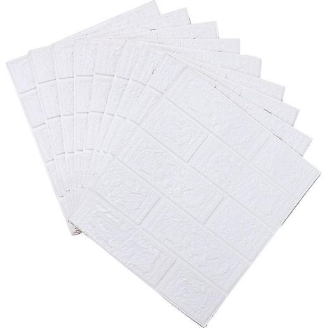 10 autocollants muraux en forme de brique 3D (1/3)