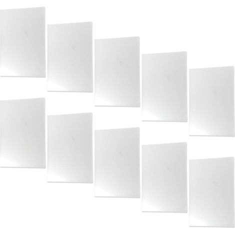 Lot de 10 plaques en verre acrylique transparent, pour signalisation, projets de bricolage, 10,2 x 15,2 cm, épaisseur 1 mm (1/5)