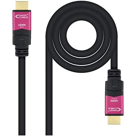 Cable hdmi nanocable v2.0 4k@60hz 18 gbps con repetidor a - m - a - m negro 15 m (1/4)