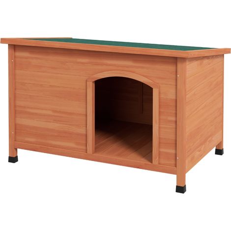 Niche pour chien XXL en bois 100x65,5x68 cm orange, installation pratique (1/5)