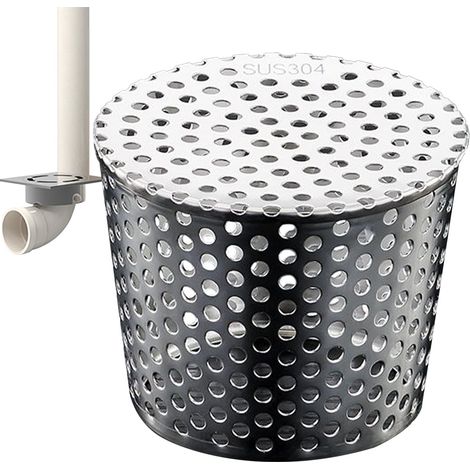 Crapaudine de Gouttière en Acier Inoxydable 304, Grille Anti-Feuilles et Débris, Protection pour Tuyaux de Gouttières, Pare-Feuille Durable Extérieur (1/5)