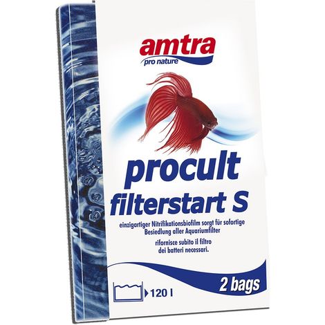 Amtra Procult Filterstart S - Cultura Batteriva Viva Confezione da 2 Bustine per 120 Litri
