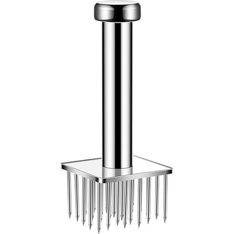 Attendrisseur de viande avec lames à aiguilles ultra-tranchantes en acier inoxydable, 28 aiguilles, pour steak, bœuf, barbecue et ma (1/5)