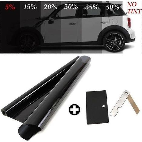 NOUVEAU FILM TEINTÉ NOIR 5 % POUR VITRES DE VOITURE 3 mètres x 50 cm (1/4)