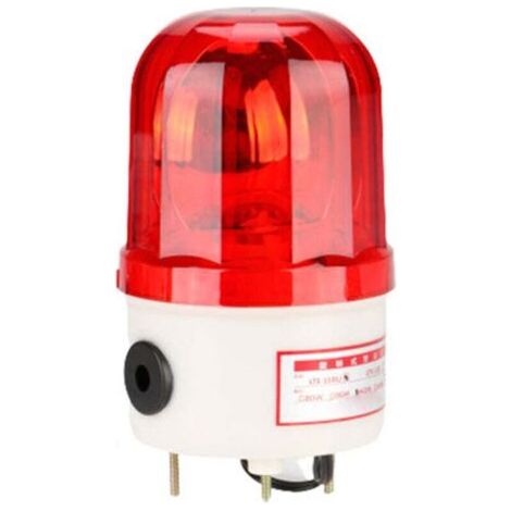 BUNTHAUS PA Voyant Avertissement Rotatif LED 90 dB Alarme Sécurité Étanche Poussière Lampe Rouge 12V (1/3)
