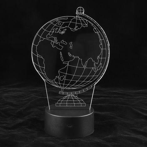 Mini-Globus-förmige optische Lampe mit 7 Farben, LED-Nachtlicht, Heimdekoration, Geschenk (1/5)
