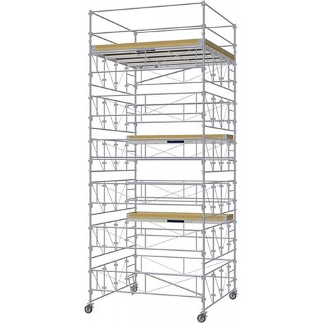 Tour roulante acier plateau 3.00x3.00m - Hauteur max. travail 7.60m - 8590050