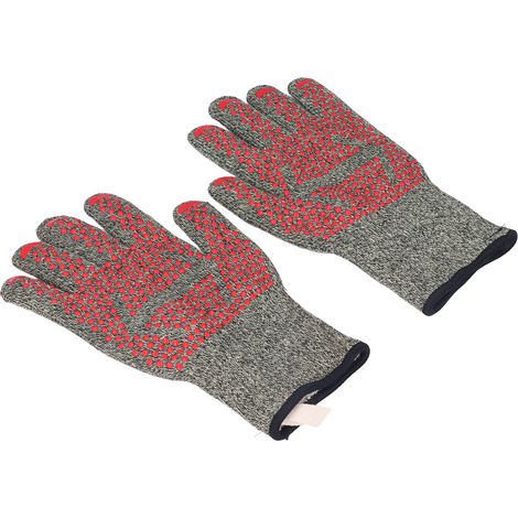 Hitzebeständige Handschuhe aus Aramid, Silikon und Baumwolle, Grill- und Ofenhandschuhe, bis 500 °C hitzebeständig, 30 cm (1/5)